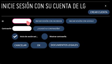 lg iniciar sesión.